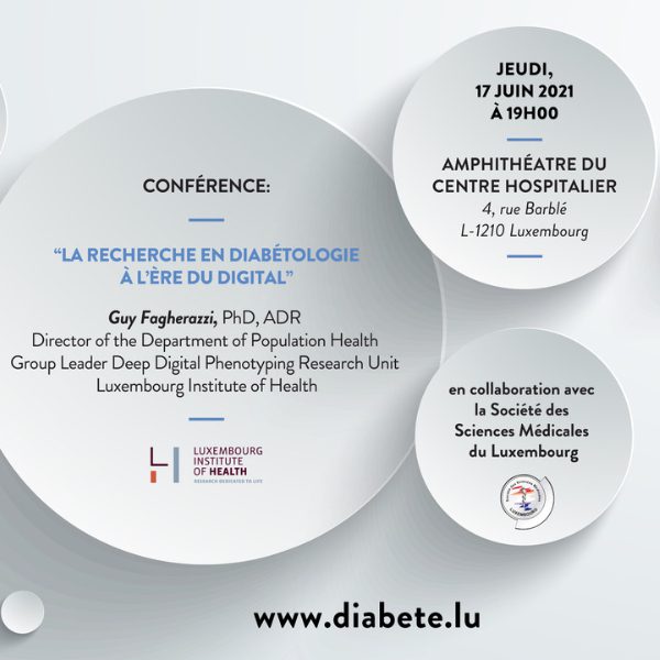 ASSEMBLEE GENERALE ORDINAIRE et Conférence « La recherche en diabétologie à l’ère du digital »