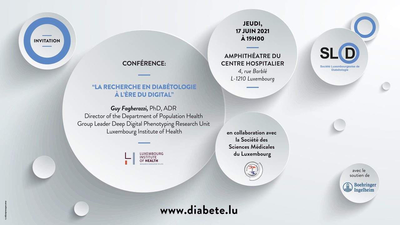 ASSEMBLEE GENERALE ORDINAIRE et Conférence « La recherche en diabétologie à l’ère du digital »